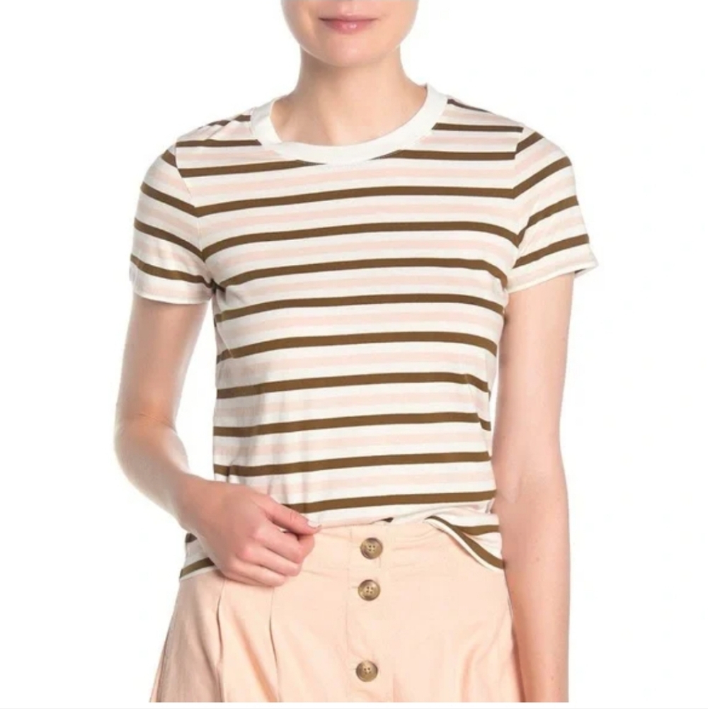 MADEWELL Striped Cotton T Shirt